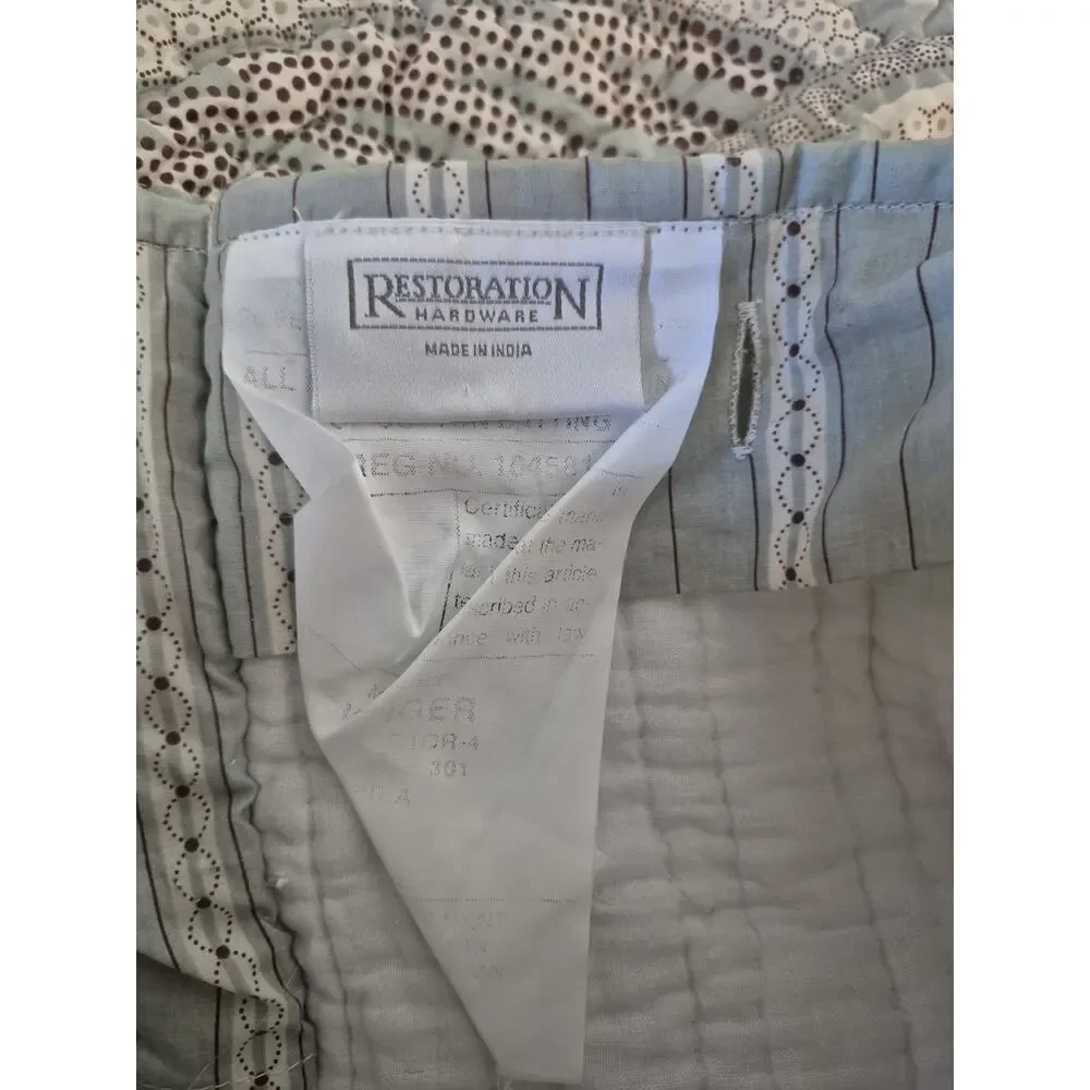 💥 Restoration Hardware Quilted Set 2 Shams Jardin